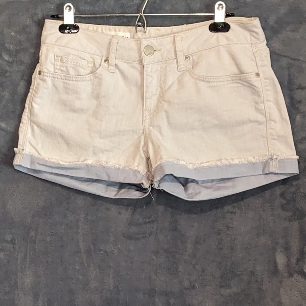 Gap 1969 Womens Roll-Up Denim‎ Shorts Bleach Blue Low Rise Size 27/4 Y2K 90s